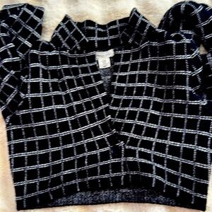 Happily Grey Black/White Cropped Soft Jacket size M